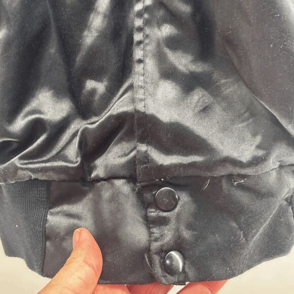 Vintage Snap-On Tools Satin Jacket XL West Ark Black Embroidered 80s USA MADE - Picture 6 of 9